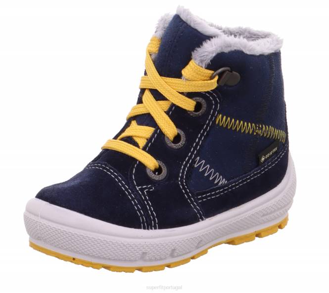 Superfit azul amarelo bebês groovy - bota com cadarço JFFX486