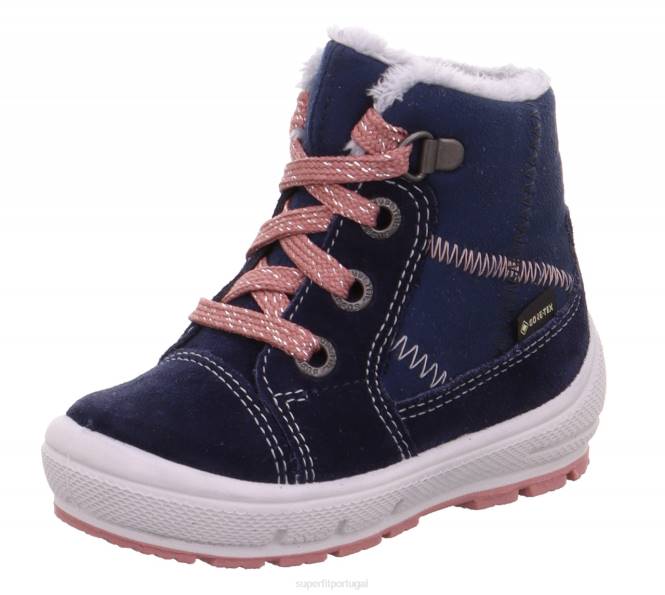 Superfit azul/rosa bebês groovy - bota com cadarço JFFX435