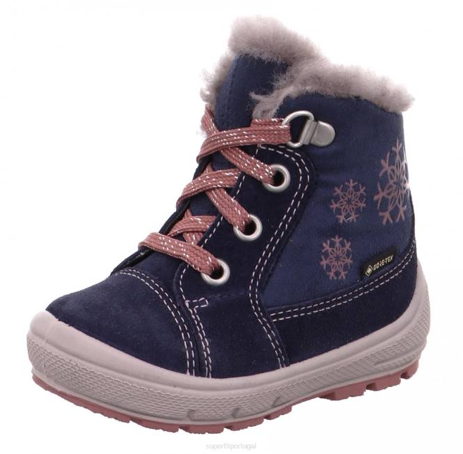 Superfit azul/rosa bebês groovy - bota com cadarço JFFX489