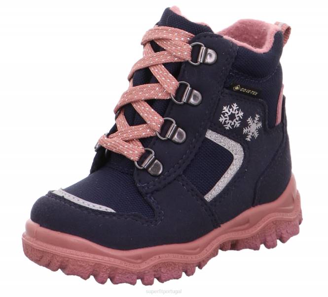 Superfit azul/rosa bebês husky1 - bota com cadarço JFFX460