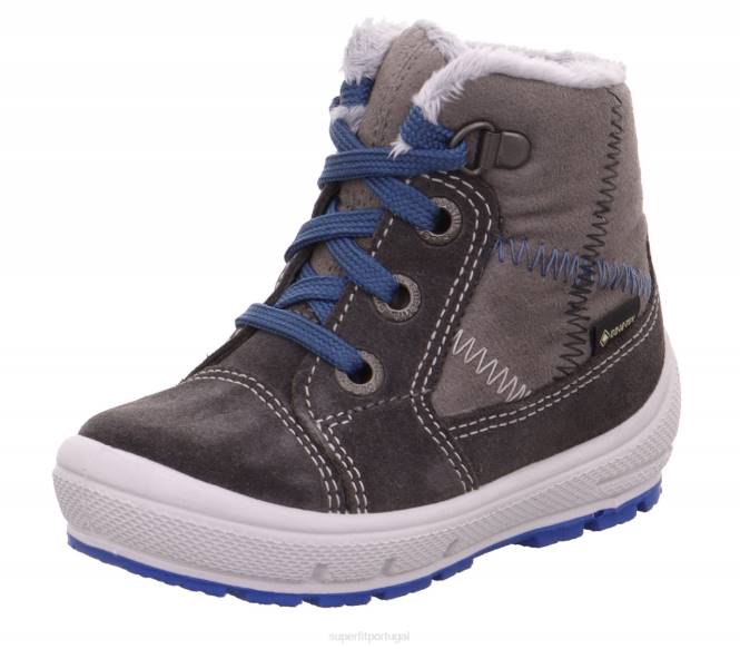 Superfit cinza azulado bebês groovy - bota com cadarço JFFX437