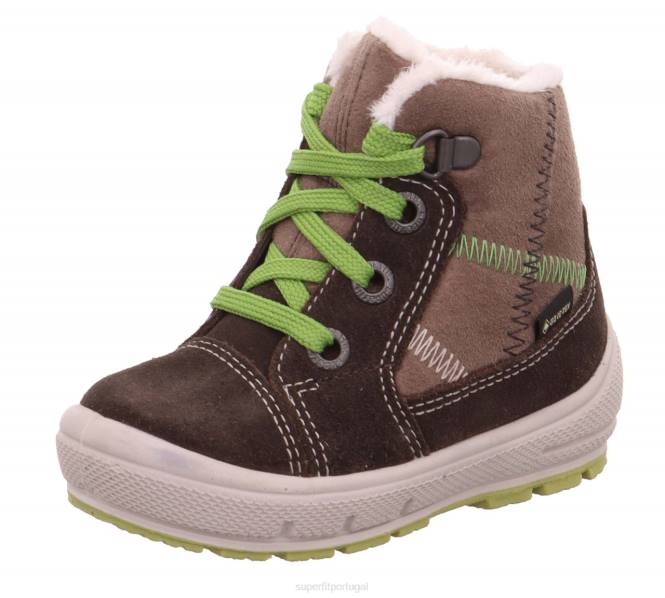 Superfit marrom verde bebês groovy - bota com cadarço JFFX463