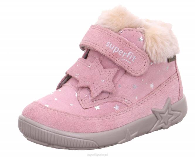 Superfit rosa bebês starlight - bota com fecho de velcro JFFX510