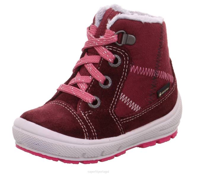 Superfit vermelho/rosa bebês groovy - bota com cadarço JFFX461