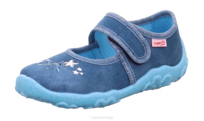 Superfit azul bebês bonny - chinelo com fecho de velcro JFFX106