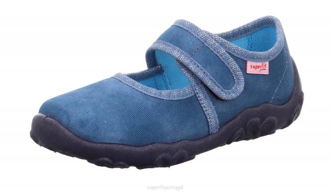 Superfit azul bebês bonny - chinelo com fecho de velcro JFFX146