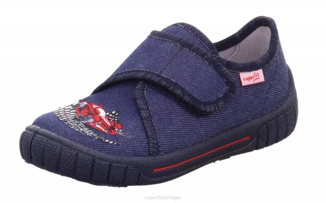 Superfit azul bebês conta - chinelo com fecho de velcro JFFX129