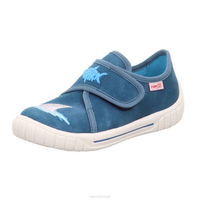 Superfit azul bebês conta - chinelo com fecho de velcro JFFX33