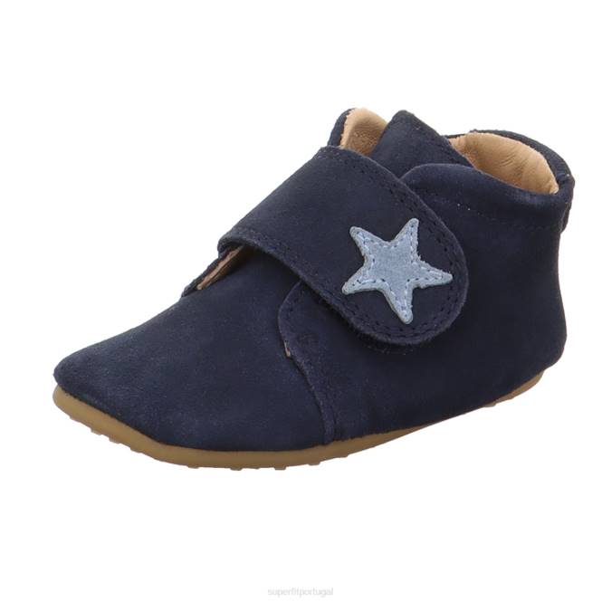 Superfit azul bebês papageno - chinelo com fecho de velcro JFFX505