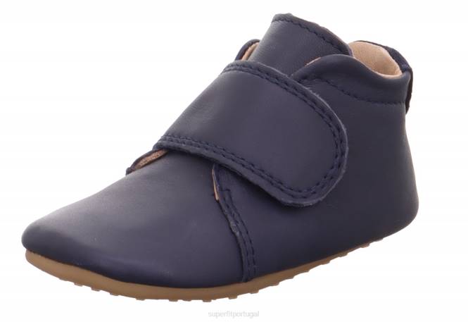 Superfit azul bebês papageno - chinelo com fecho de velcro JFFX507