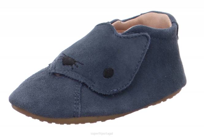 Superfit azul bebês papageno - chinelo com fecho de velcro JFFX512