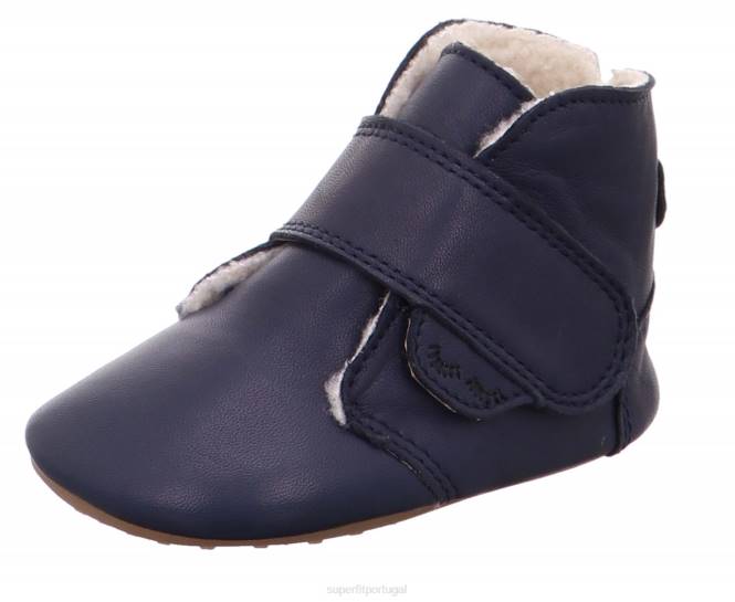 Superfit azul bebês papageno - chinelo com fecho de velcro JFFX514