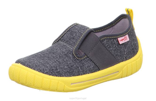 Superfit cinza/amarelo bebês conta - chinelo com deslizamento JFFX81