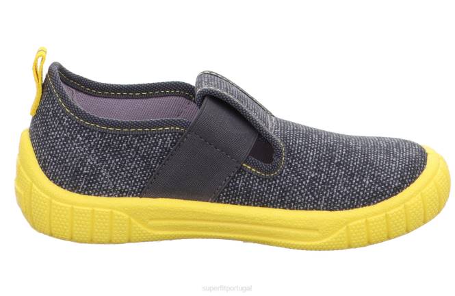 Superfit cinza/amarelo bebês conta - chinelo com deslizamento JFFX81