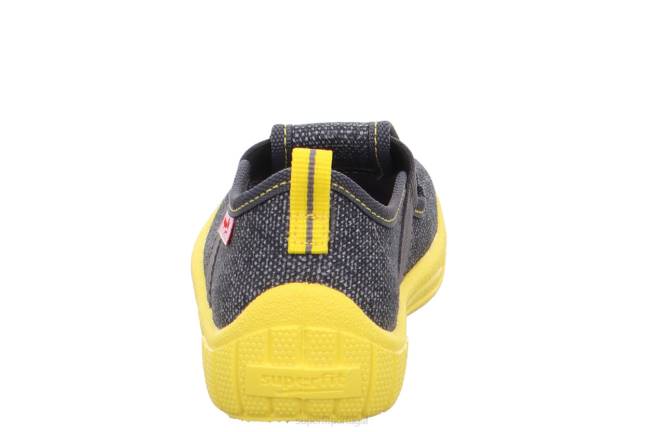 Superfit cinza/amarelo bebês conta - chinelo com deslizamento JFFX81