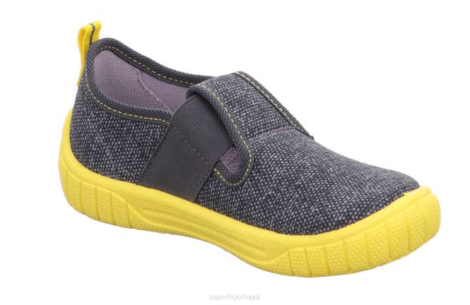 Superfit cinza/amarelo bebês conta - chinelo com deslizamento JFFX81