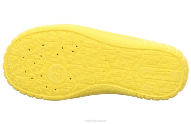 Superfit cinza/amarelo bebês conta - chinelo com deslizamento JFFX81