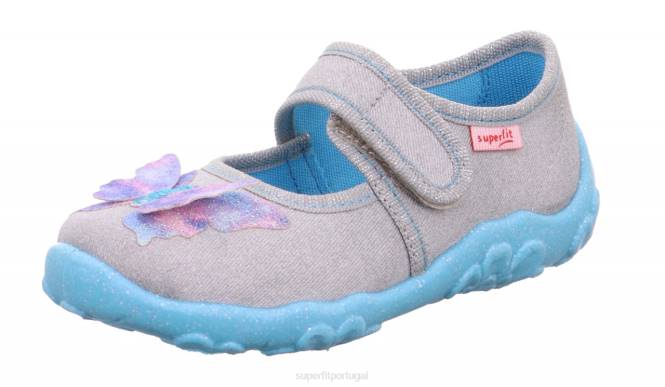 Superfit cinza bebês bonny - chinelo com fecho de velcro JFFX119