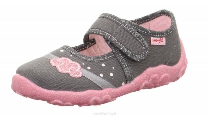 Superfit cinza bebês bonny - chinelo com fecho de velcro JFFX61