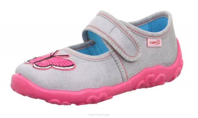 Superfit cinza bebês bonny - chinelo com fecho de velcro JFFX77