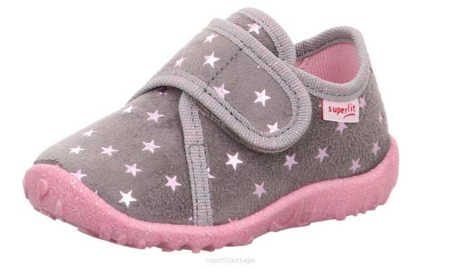 Superfit cinza bebês spotty - chinelo com fecho de velcro JFFX109