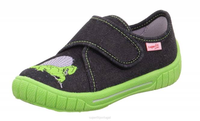 Superfit preto bebês conta - chinelo com fecho de velcro JFFX104