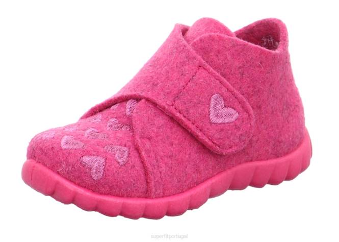 Superfit rosa bebês feliz - chinelo com fecho de velcro JFFX140