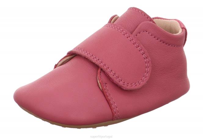 Superfit rosa bebês papageno - chinelo com fecho de velcro JFFX506