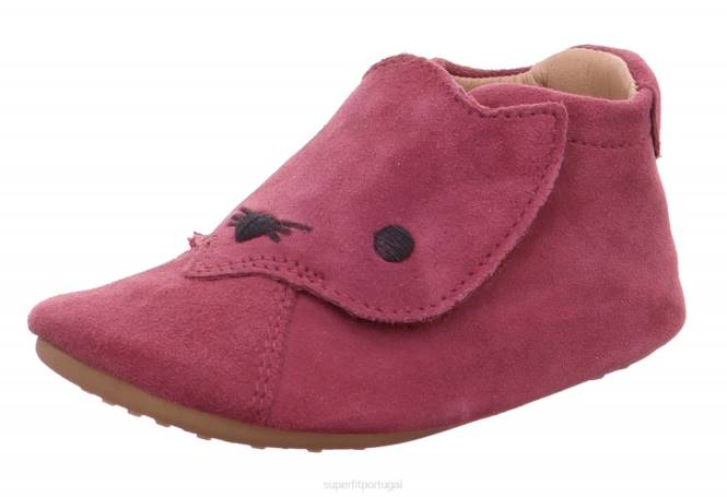 Superfit rosa bebês papageno - chinelo com fecho de velcro JFFX513