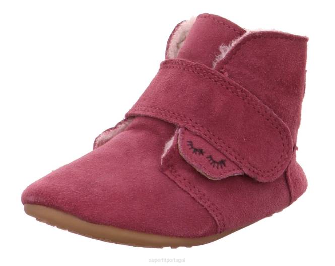 Superfit rosa bebês papageno - chinelo com fecho de velcro JFFX515