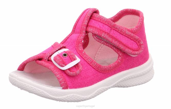 Superfit rosa bebês polly - chinelo com fecho de velcro JFFX163