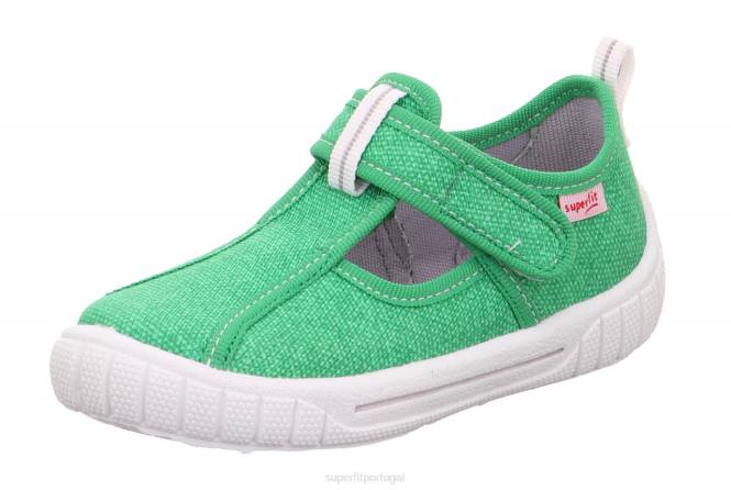 Superfit verde bebês conta - chinelo com fecho de velcro JFFX78