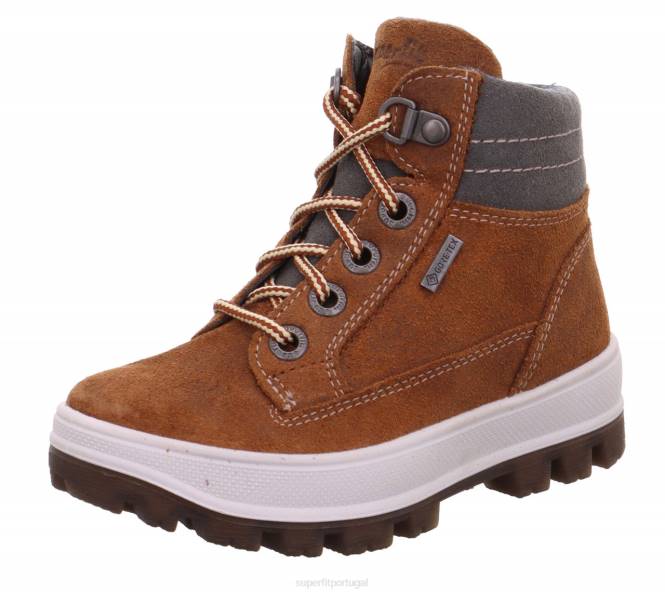 Superfit marrom/cinza crianças tedd - bota com zíper JFFX756