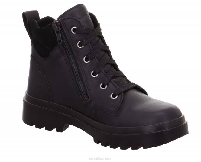 Superfit preto crianças abby - bota com zíper JFFX730