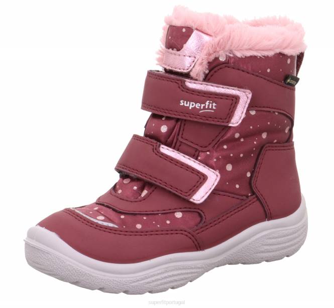 Superfit rosa crianças cristal - bota com fecho de velcro JFFX732