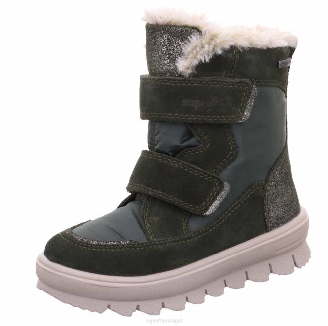 Superfit verde crianças flavia - bota com fecho de velcro JFFX734