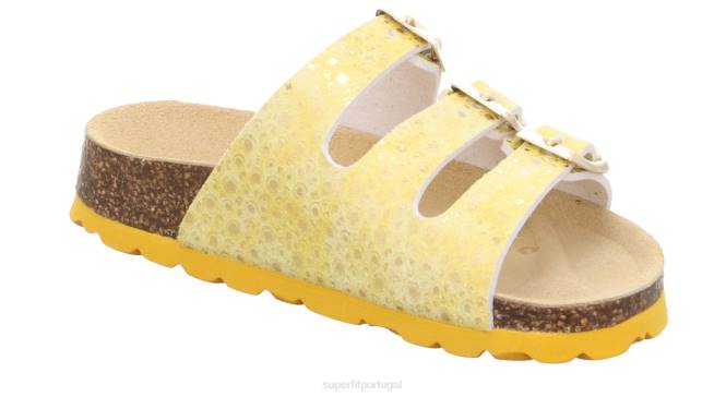 Superfit amarelo crianças fussbettpantoffel - chinelo com fivela JFFX562