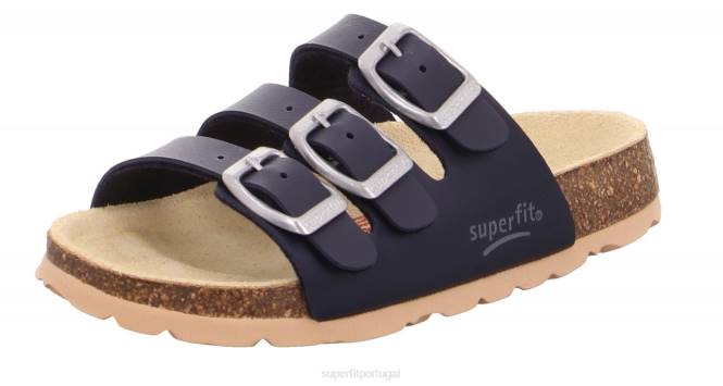 Superfit azul crianças fussbettpantoffel - chinelo com fivela JFFX586