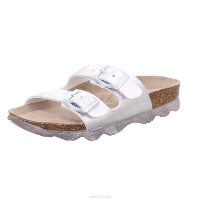 Superfit prata crianças geléias - chinelo com fivela JFFX552