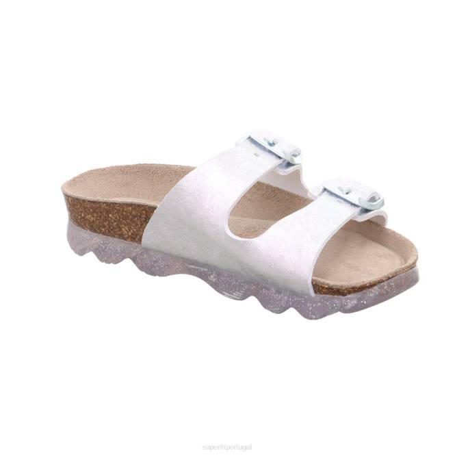 Superfit prata crianças geléias - chinelo com fivela JFFX552