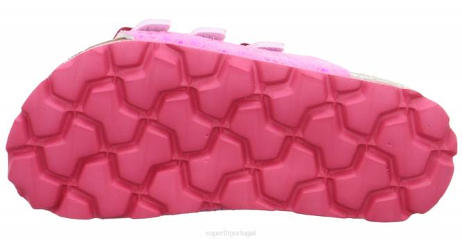 Superfit rosa crianças fussbettpantoffel - chinelo com fivela JFFX588