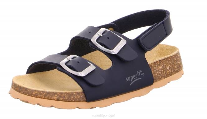 Superfit azul crianças fussbettpantoffel - sandália com fivela JFFX582